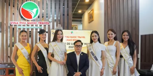 Top 5 Hoa Hậu Ghé Thăm Văn Phòng Công Ty Vina Phu Quoc Travel